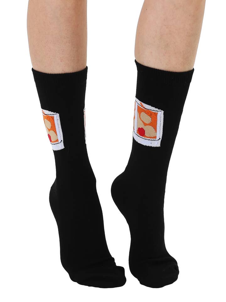 3D Packaged Crew Socks | Whiskey Old Fashioned