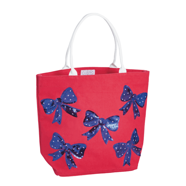 Red Americana Sparkle Tote