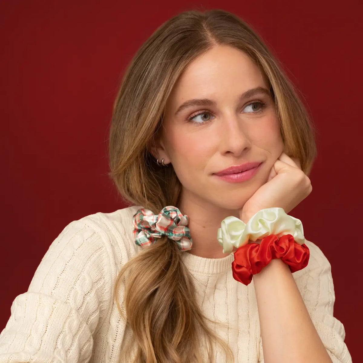 Holiday Scrunchies 3pc Set | Multi-Color