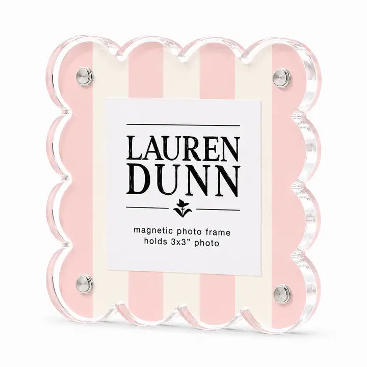 Scalloped Acrylic Frame | Blush Cream