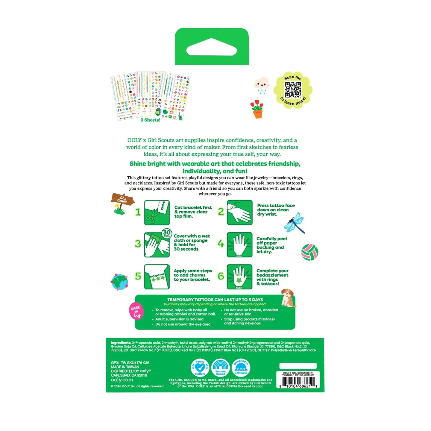 OOLY Girl Scouts: Do-It-Yourself Tattoo Jewelry