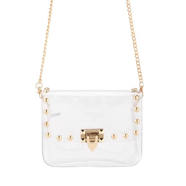 Clear Crossbody Bag | Gold