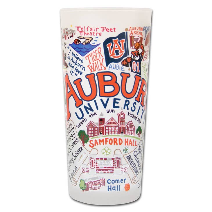 Collegiate Frosted Drinking Glass