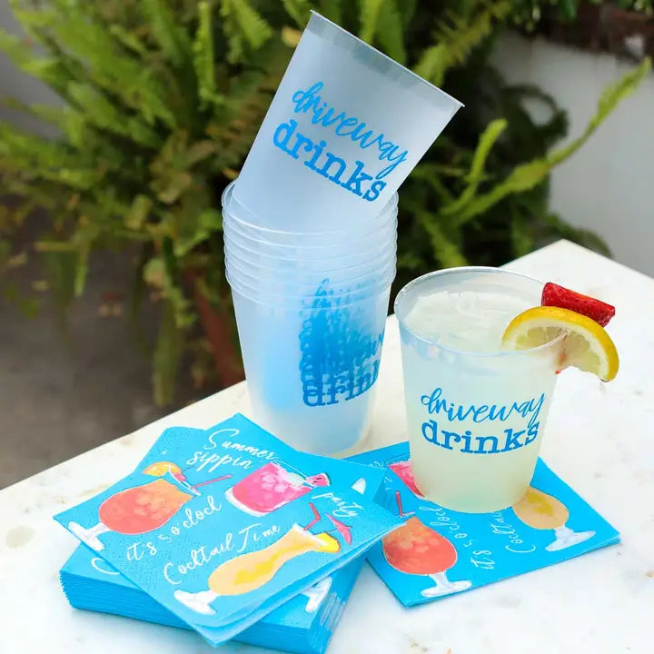 Frosted Party Cups | Driveway Drinks