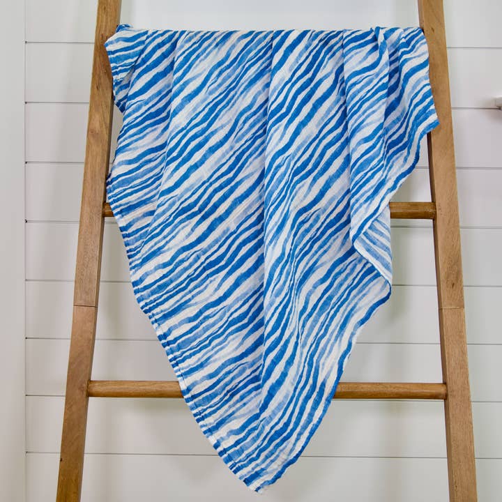 Muslin Swaddle Blanket | Waving At You