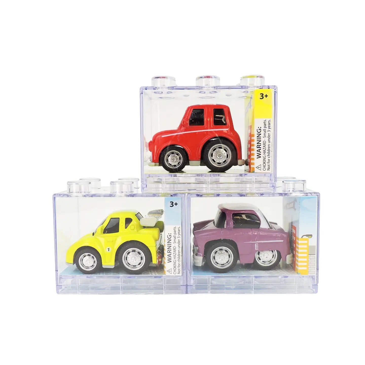 Rollin’ Large Diecast Pull-Back Car in Building Block Box | Assorted Styles
