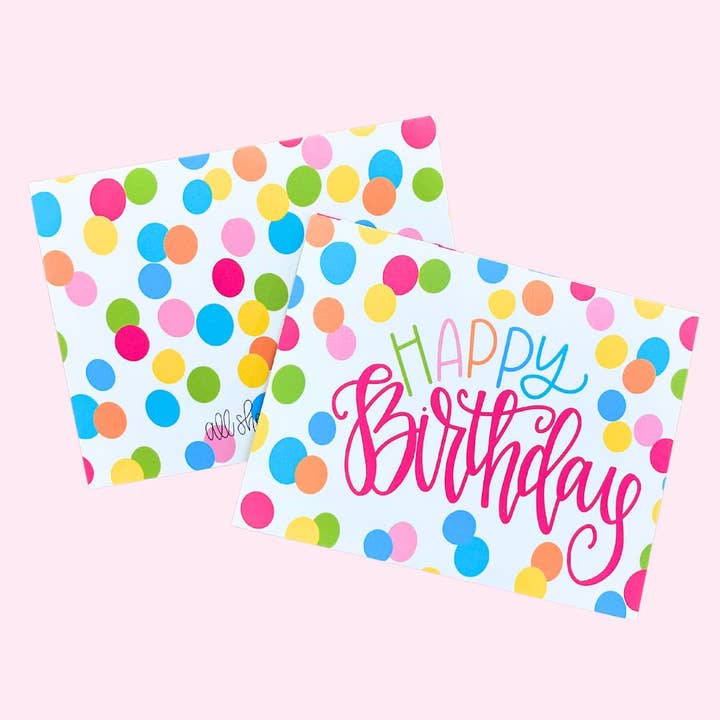 Note Card | Happy Birthday Confetti
