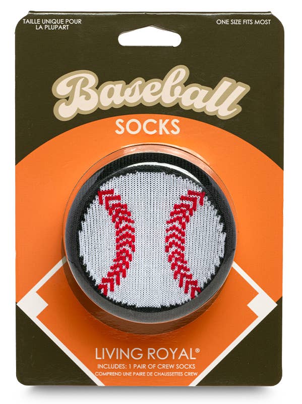 3D Packaged Crew Socks | Baseball w/ Bat
