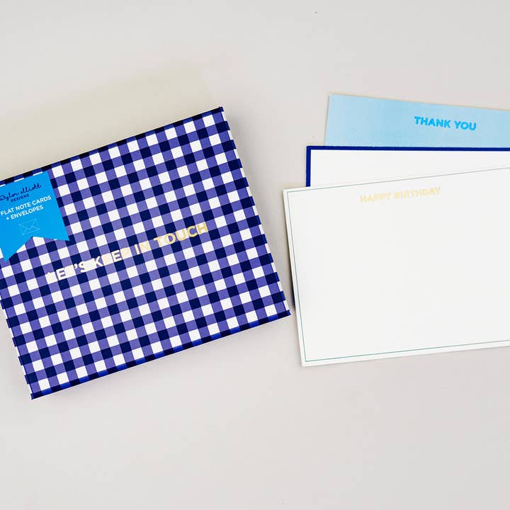 GWP | Boxed Greeting Cards | Stars + Blue Gingham