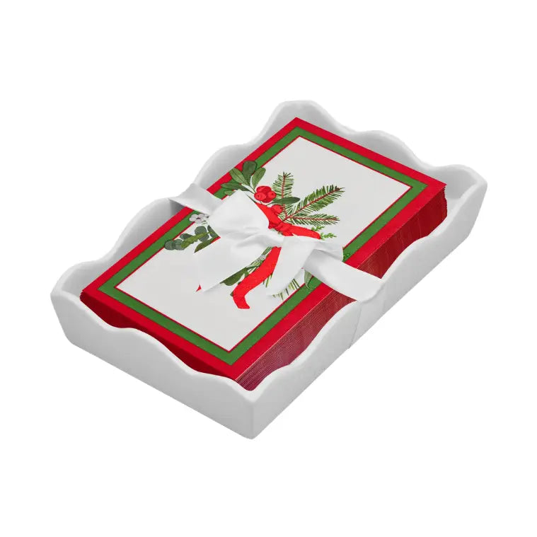 Ceramic Guest Towel Napkin Tray | Home For the Holidays