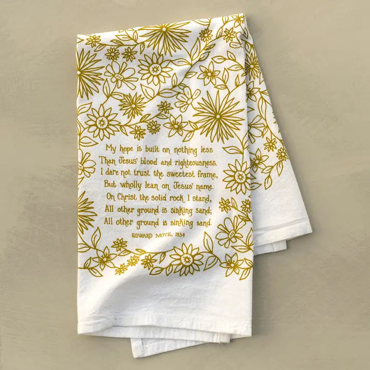 Tea Towel | My Hope Is Built Hymn