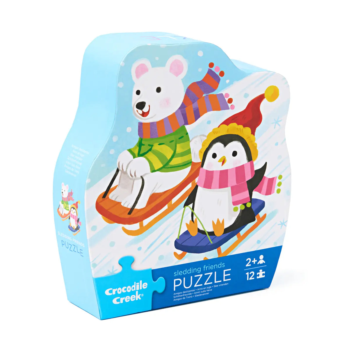 12-Piece Shaped Box Puzzle | Sledding Fun