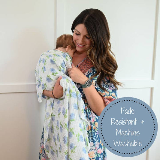 Muslin Swaddle Blanket | You Had Me At Hydrangea
