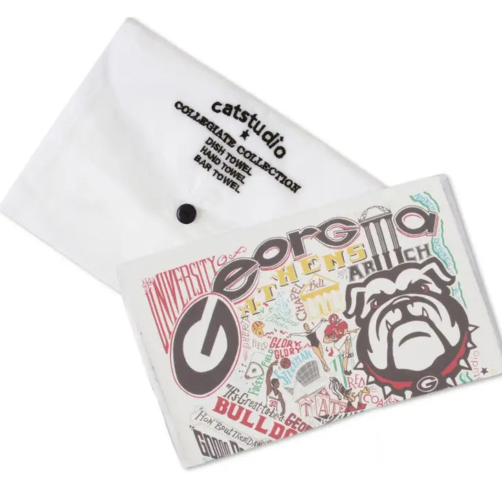 Georgia University Collegiate Dish Towel