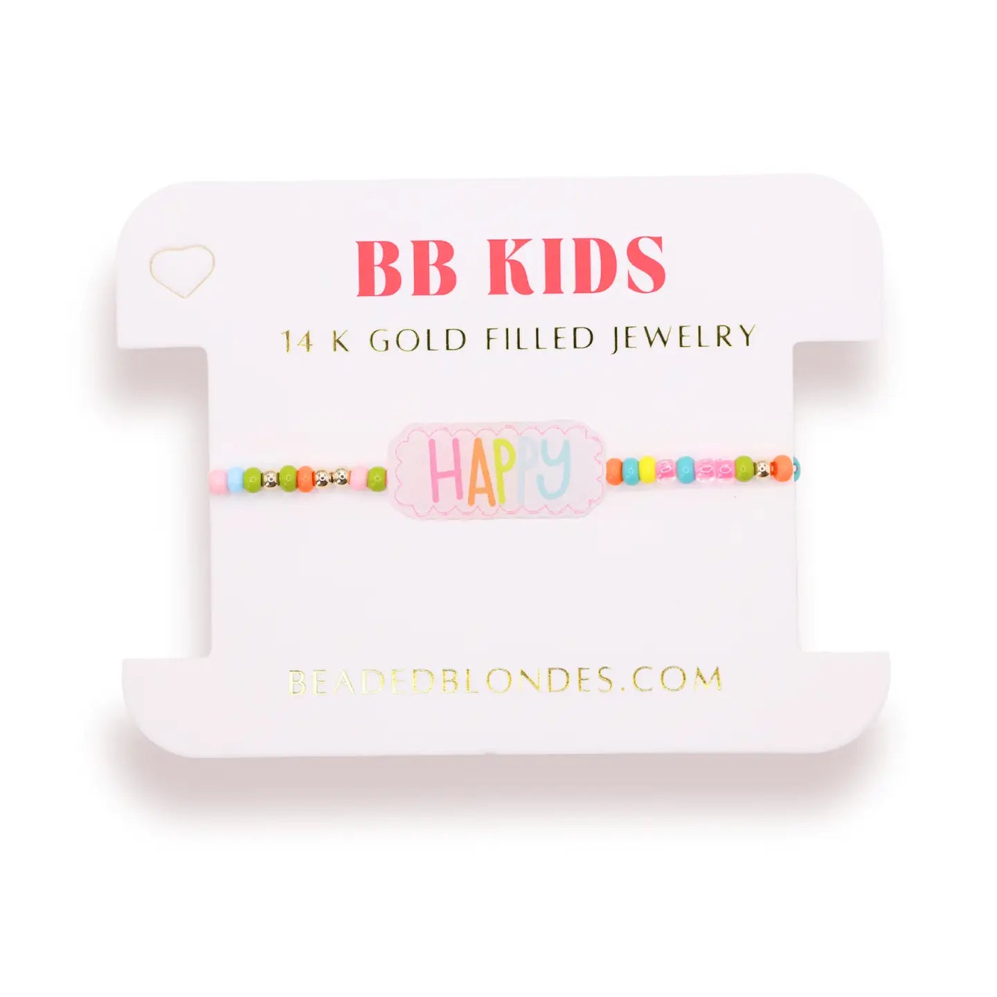 Kids Happy Bracelet | Colored Beads