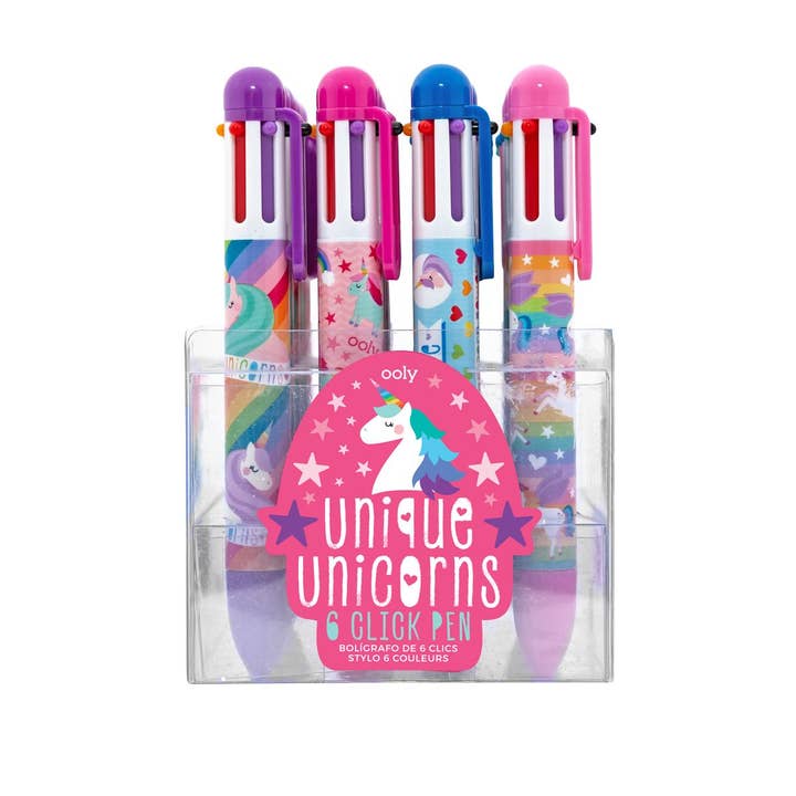 6 Click Pen | Unique Unicorn | Assorted Styles