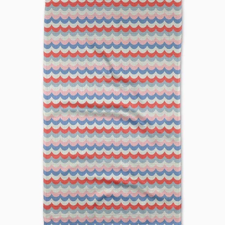 Tea Towel | Scallop Stripes