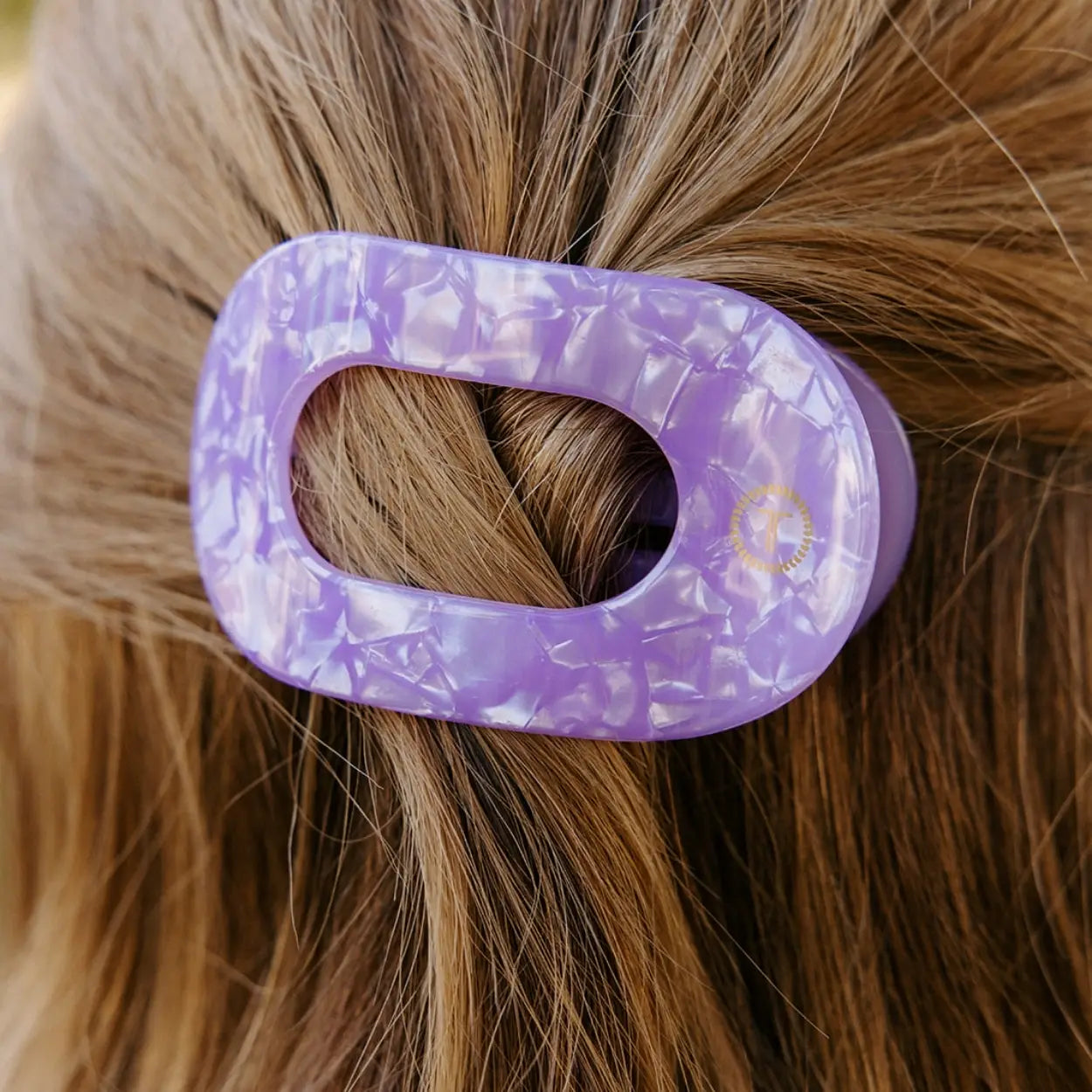 Teleties Flat Round Hair Clip | Lavender Mist | Assorted Sizes