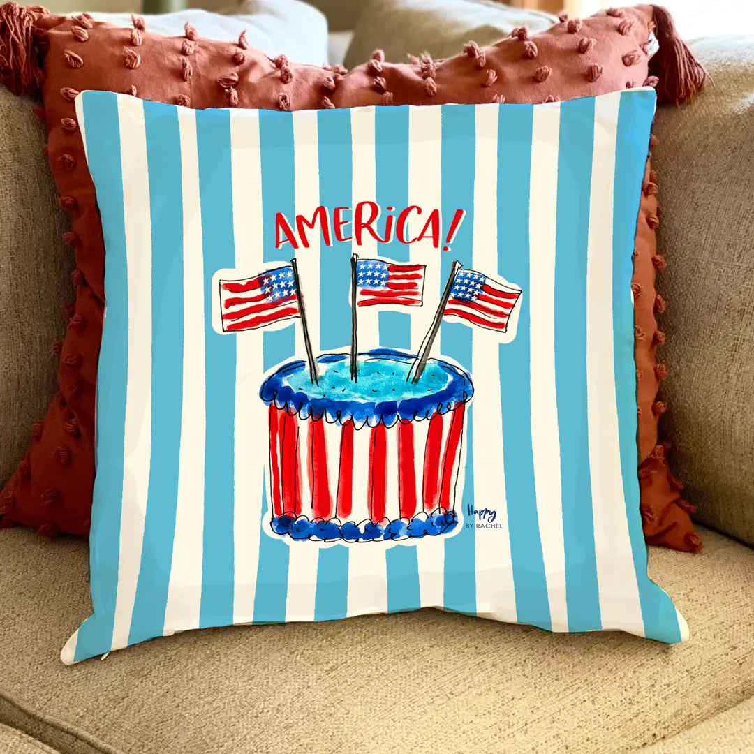 America Birthday Double-Sided Pillow