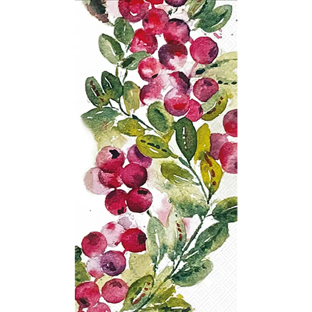 Guest Towels | Cranberry Wreath Christmas