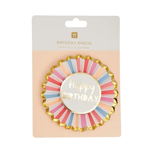 Happy Birthday Badge | Rose Gold