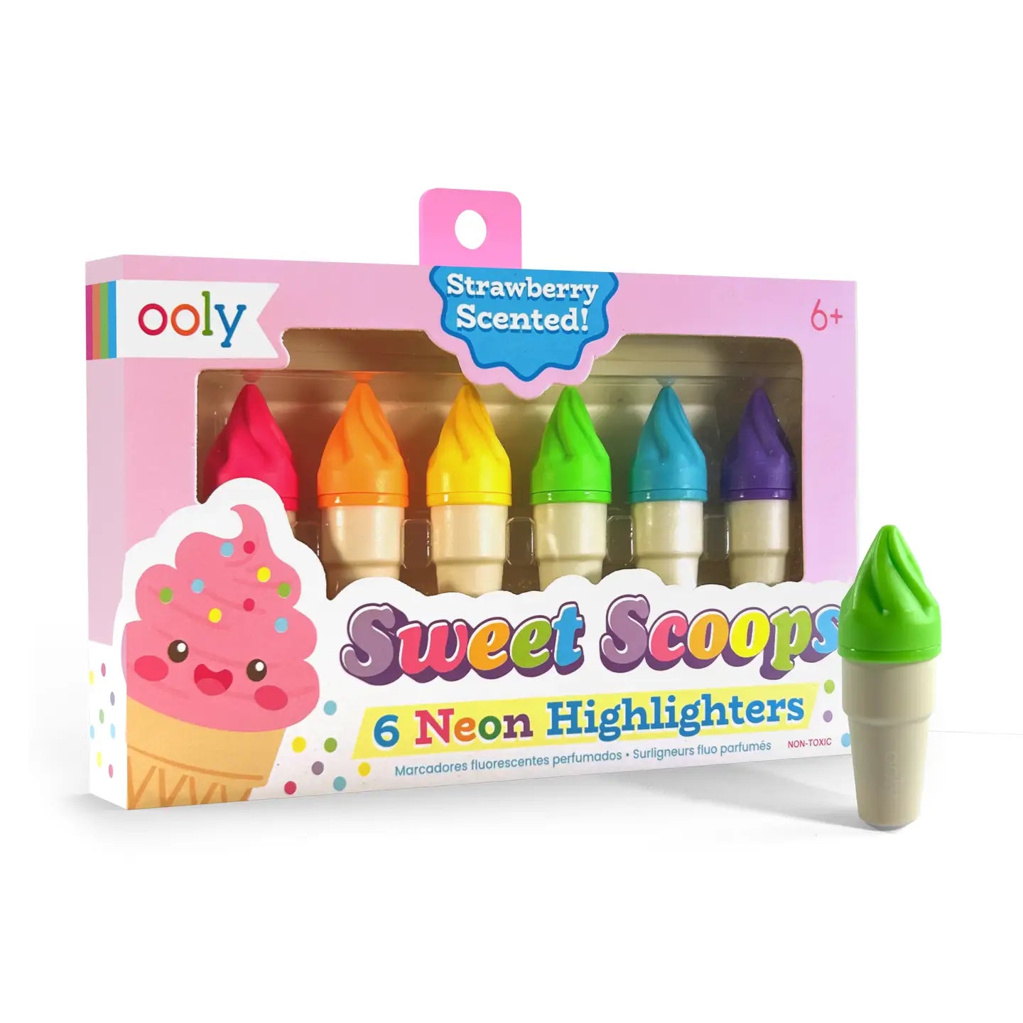 Sweet Scoops Neon Highlighters - Strawberry Scented
