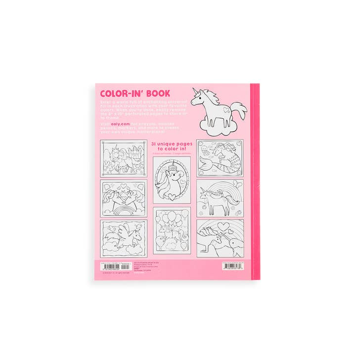 Color-in' Book | Enchanting Unicorns