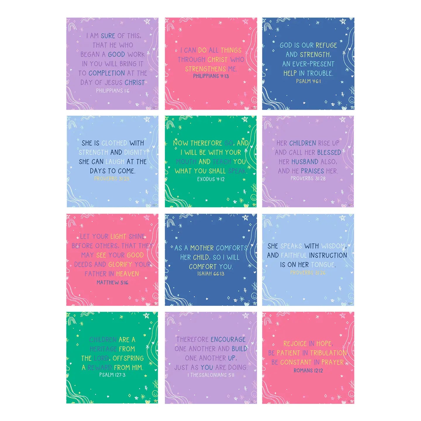 Verses For Mothers | Bible Verse Card Set with Display Stand