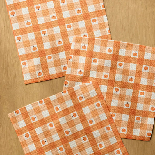 Dishcloth Set | Pumpkin Check