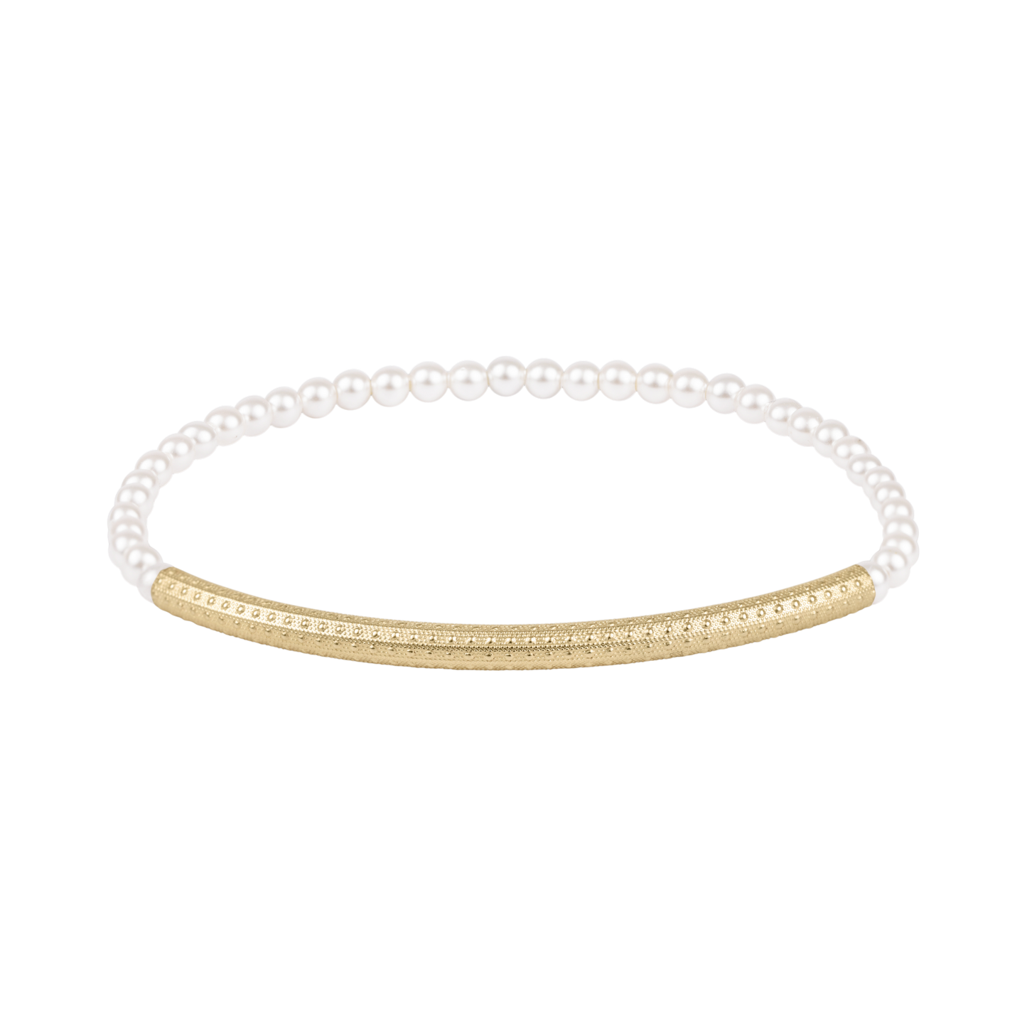 Bliss Bar Textured Pearl 3mm Bracelet