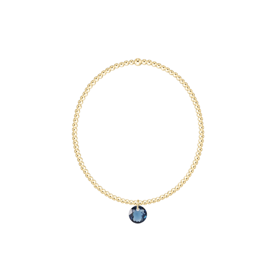 Classic Gold 2mm Bracelet | Reflection Small Charm | 09