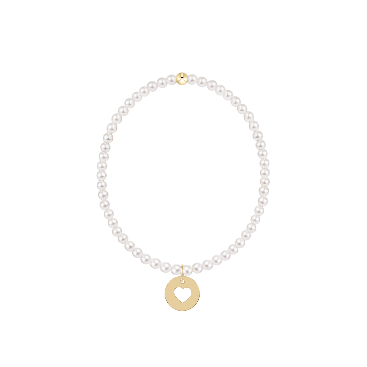 Classic Pearl 3mm Bracelet | Love Gold Disc