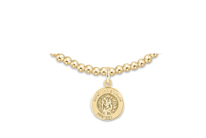 Extends | Classic Gold 3mm Bead Bracelet | Protection Gold Disc