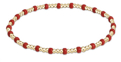 Gameday | Hope Gold Sincerity Bracelet | Bright Red