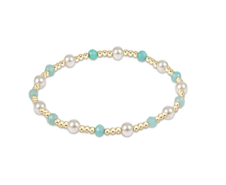 Pearl Sincerity Pattern 4mm Bead Bracelet | Amazonite