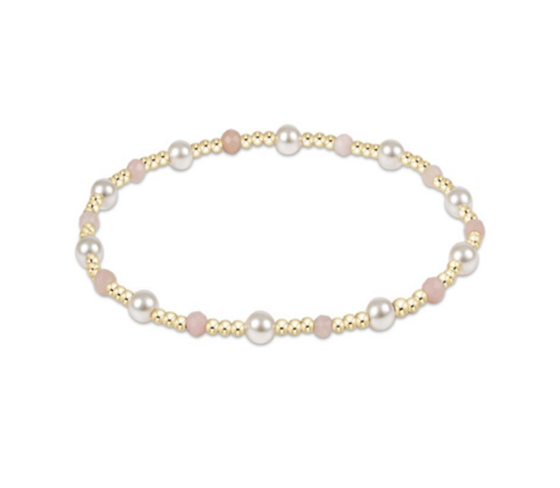 Pearl Sincerity 4mm Gem Bracelet | Pink Opal