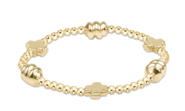Signature Cross Gold & Admire Gold 3mm Gold Bracelet