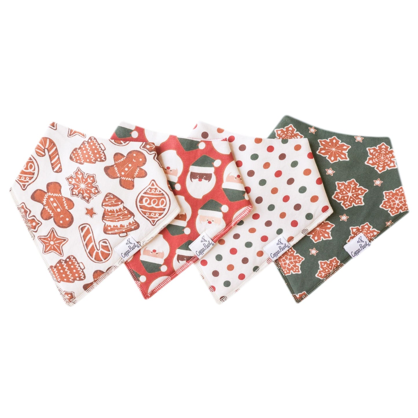 Baby Bandana Bib Set | Gingerbread