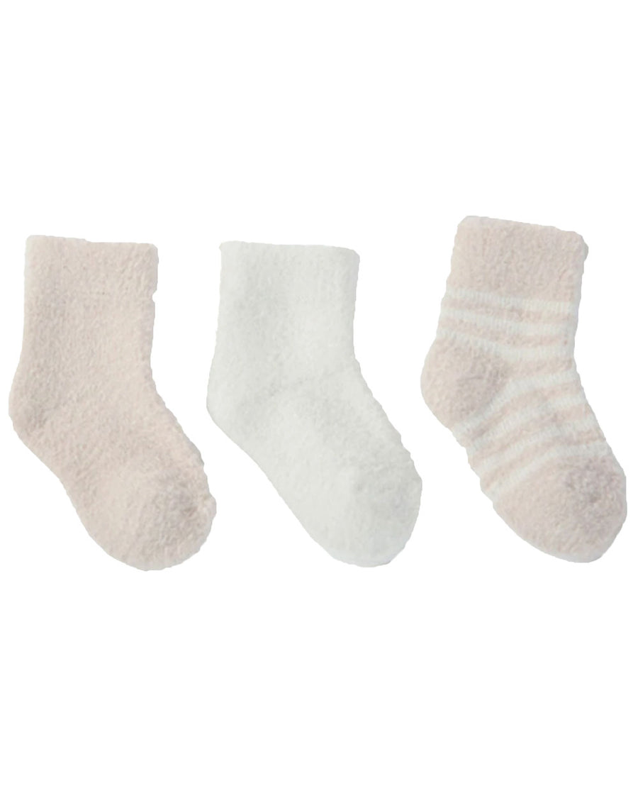 CozyChic Lite 3 Pair Infant Sock Set | Pink/Pearl
