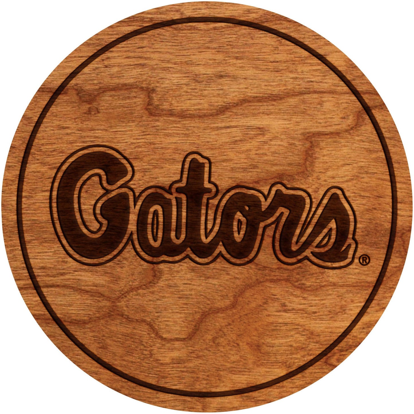 Florida Cursive Gators Cherry Coaster