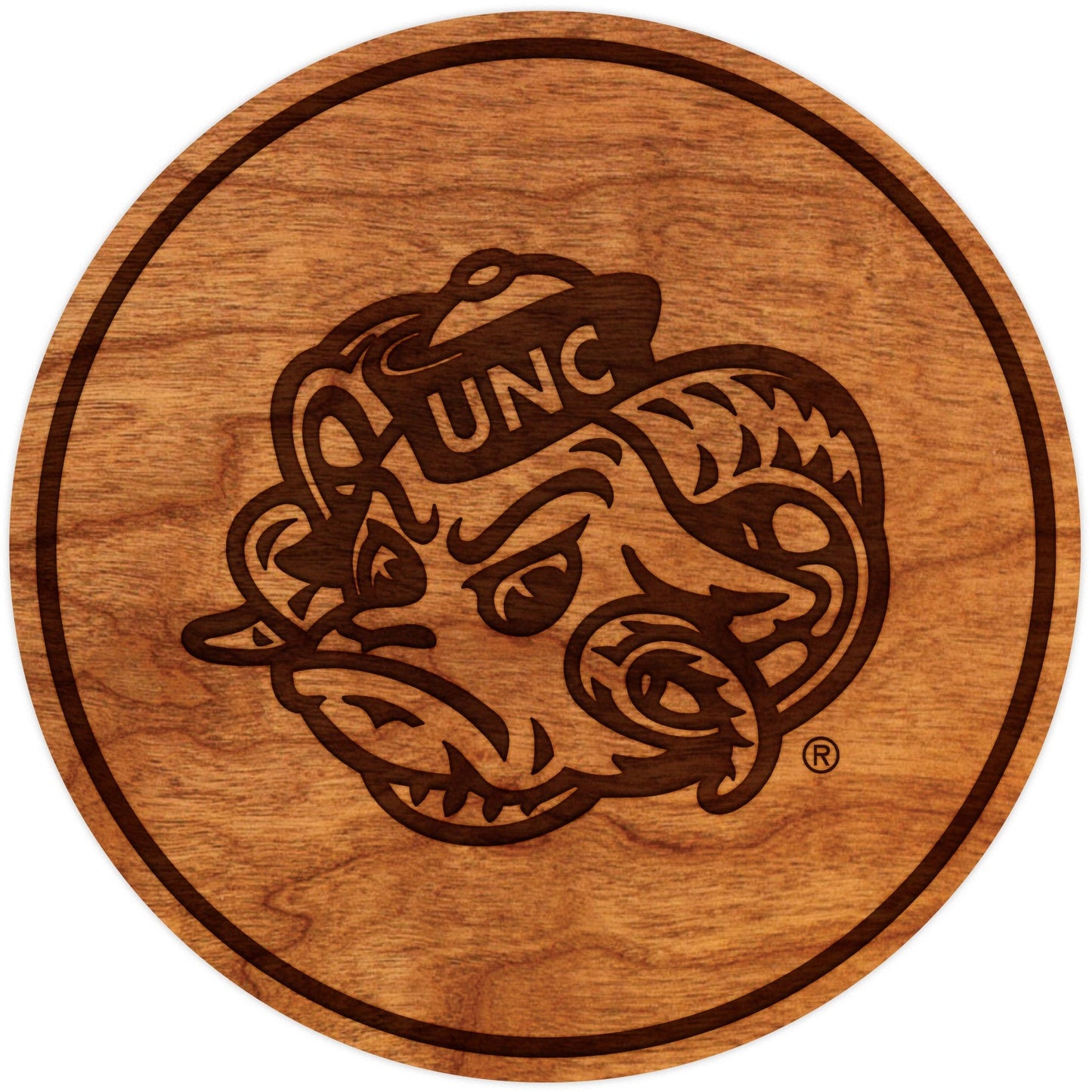 UNC Rameses Head Cherry Coaster
