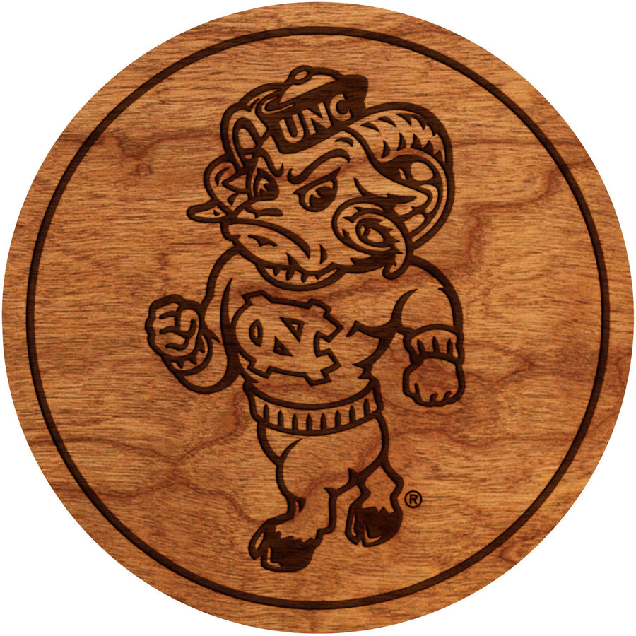 UNC Strutting Rameses Cherry Coaster
