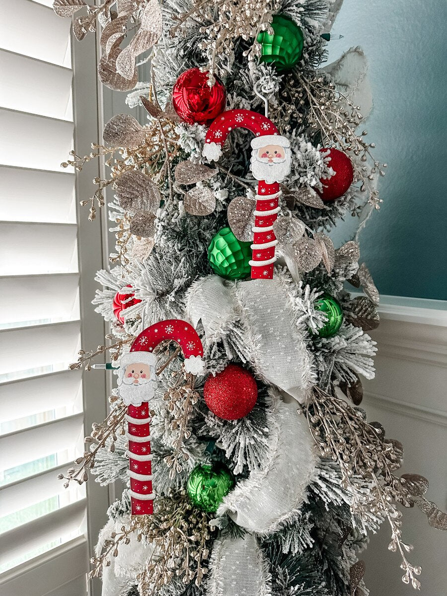 Santa Candy Cane Ornaments | Assorted Styles