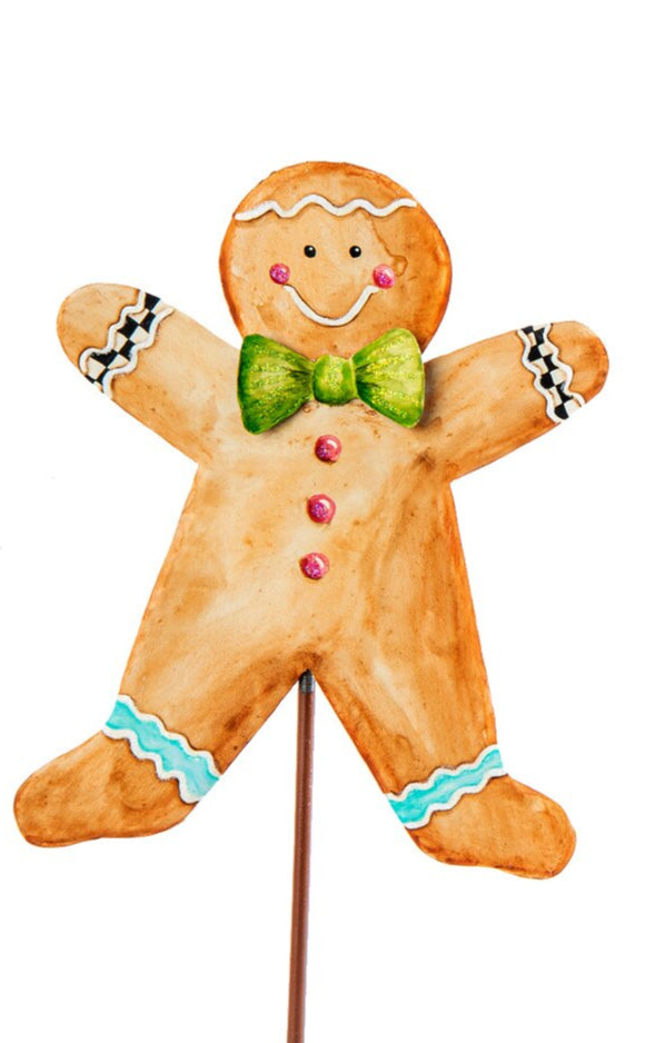 Metal Stake/Decor | Small Gingerbread Boy