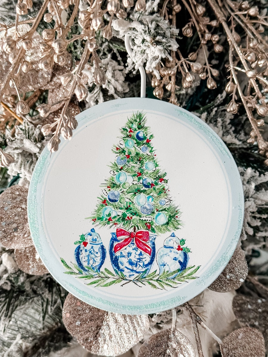 Round Blue Tree Ornament