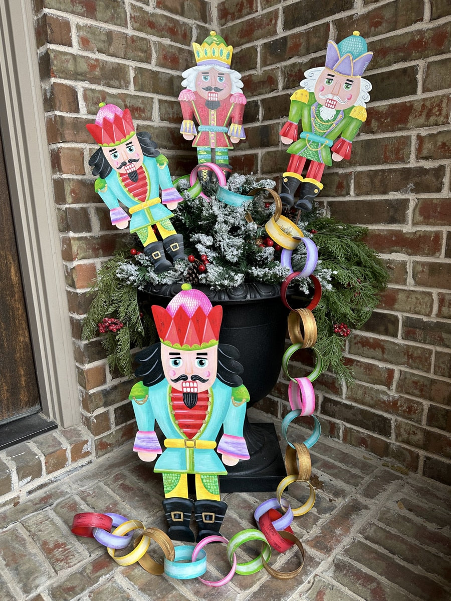 Metal Stake/Decor | Merry & Bright Nutcrackers | Assorted Styles