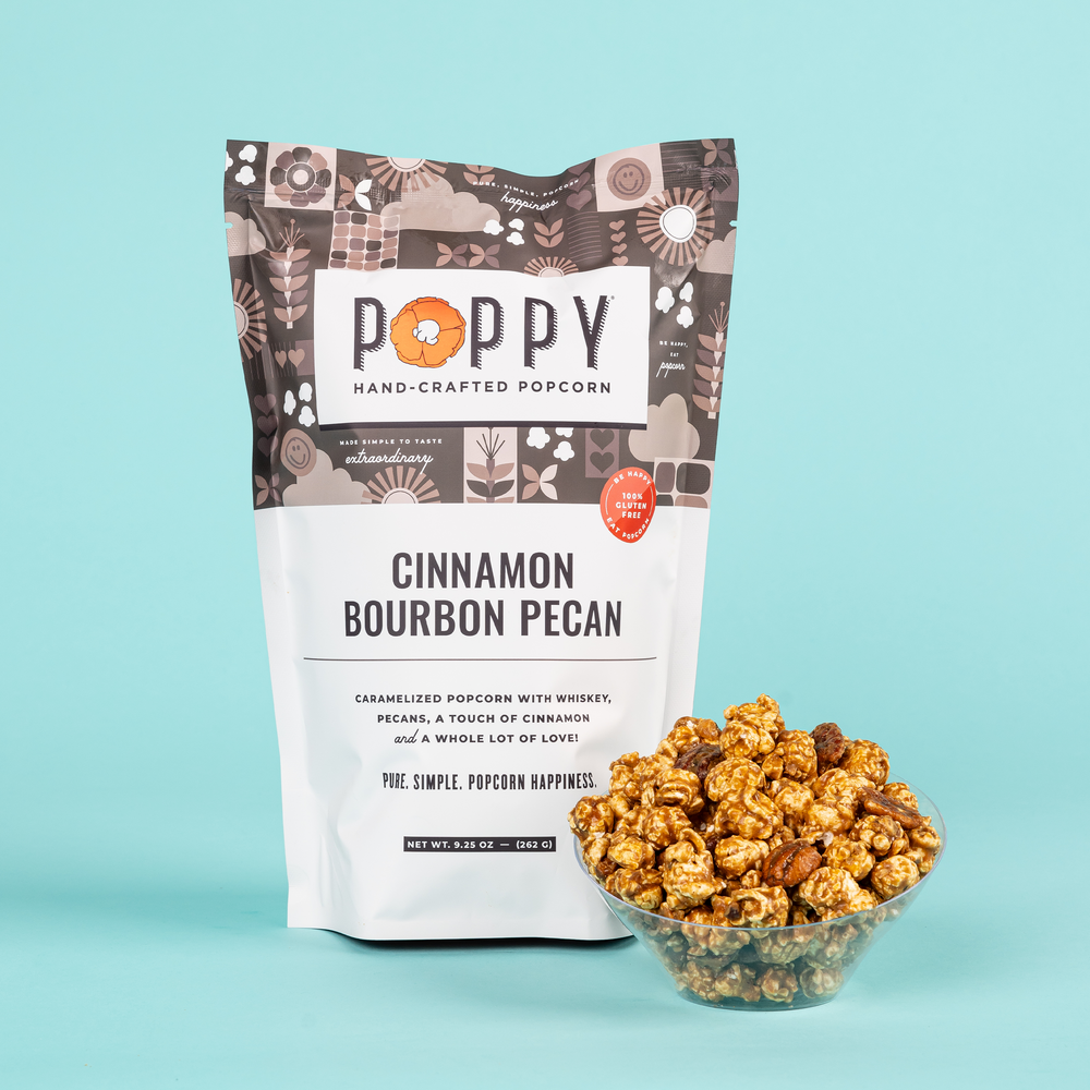 Cinnamon Bourbon Pecan Poppy Popcorn