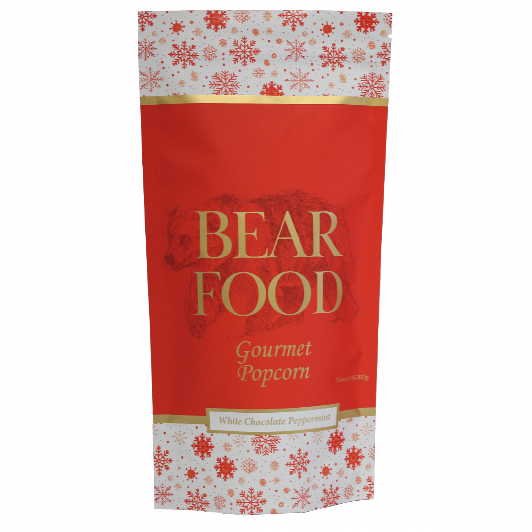 5.5oz White Chocolate Peppermint Popcorn