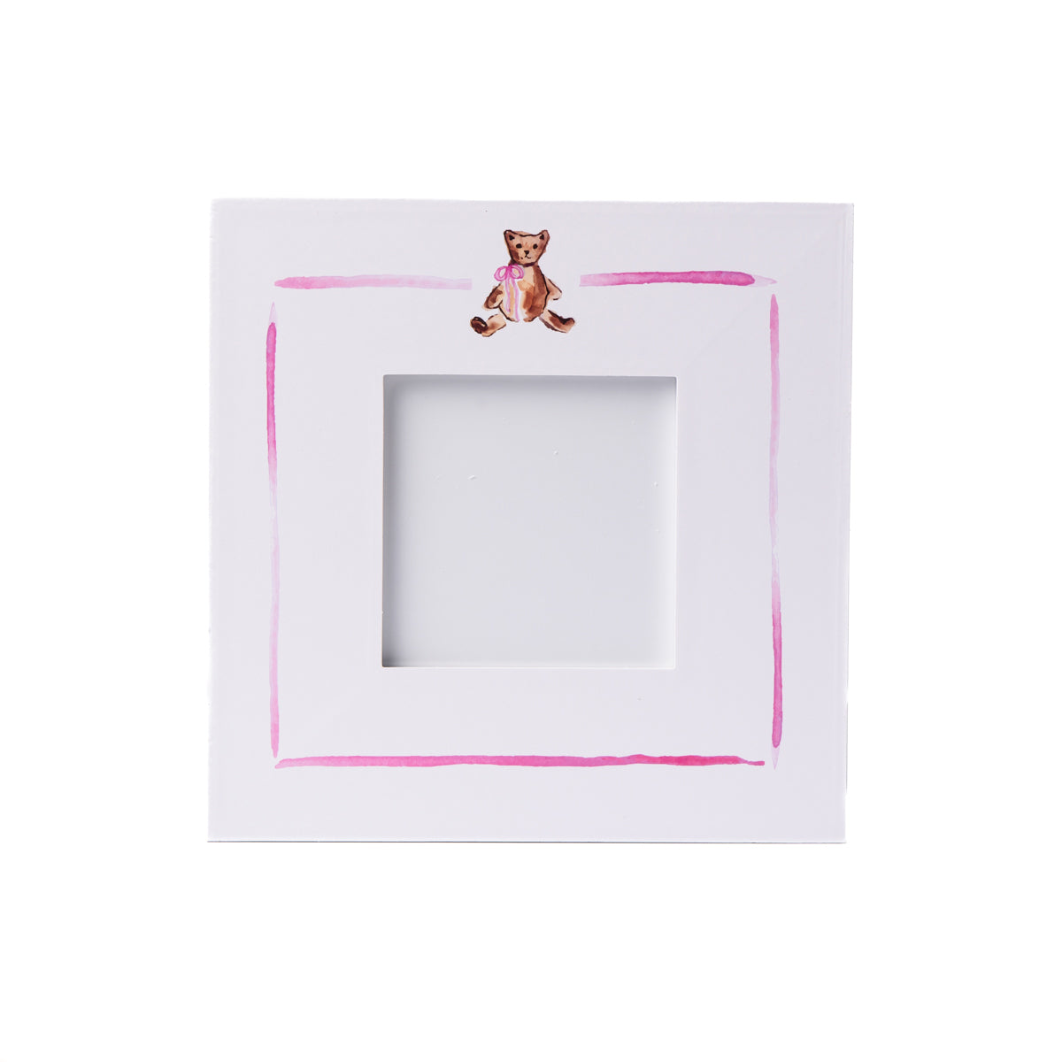 Teddy Bear Frame | Pink Bow
