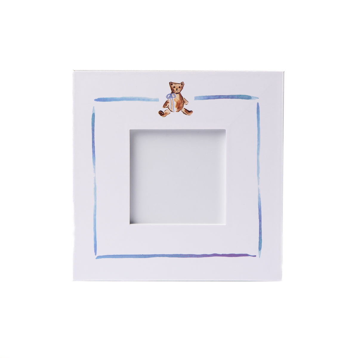 Teddy Bear Frame | Blue Bow